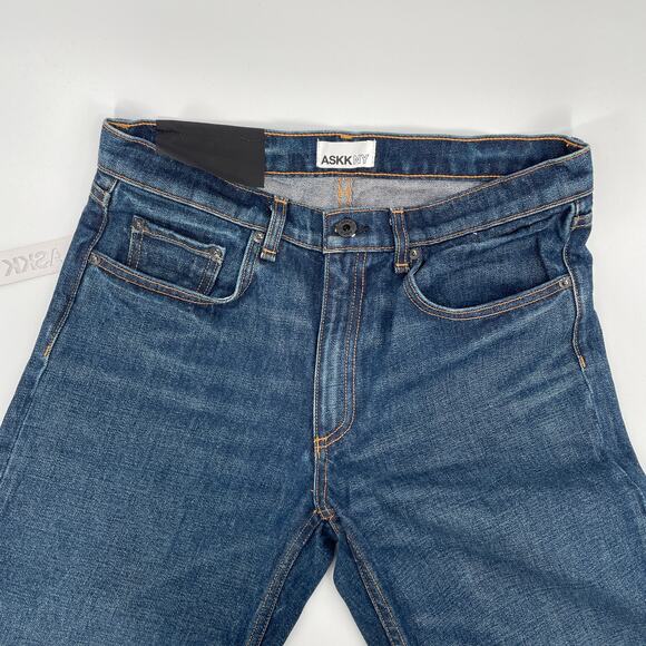 ASKK NY NWT Straight Leg Mid Wash 100% Cotton Denim Jeans // 26 - Picture 5 of 10